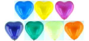 Herzballons Bunt gemischt