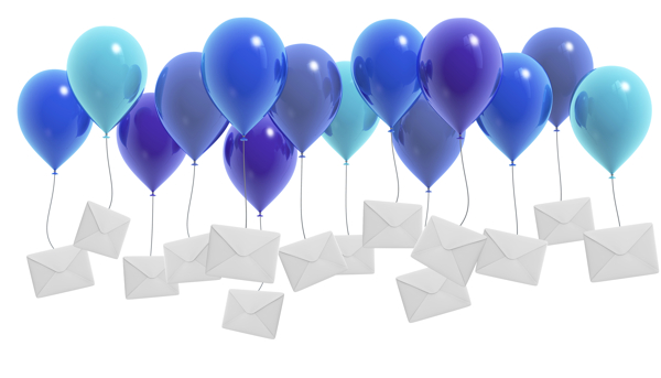 Versand von Luftballons mit Grußbriefen und Grußkarten im Ballonsupermarkt-Onlineshop