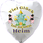 Ballongrüße Viel Glück im neuen Heim