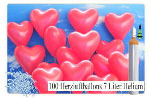 ballons helium set 100 rote herzluftballons mit 7 liter helium ballongas