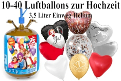 ballons helium sets hochzeit 3,5 liter helium einweg