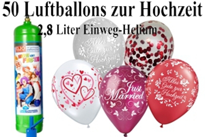 ballons helium sets luftballons hochzeit 2,8 liter helium einweg