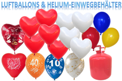 ballons helium sets luftballons mit dem 50er helium einwegbehälter