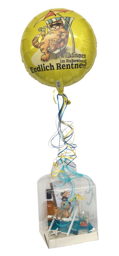 Folienballon zum Ruhestand mit Geschenk