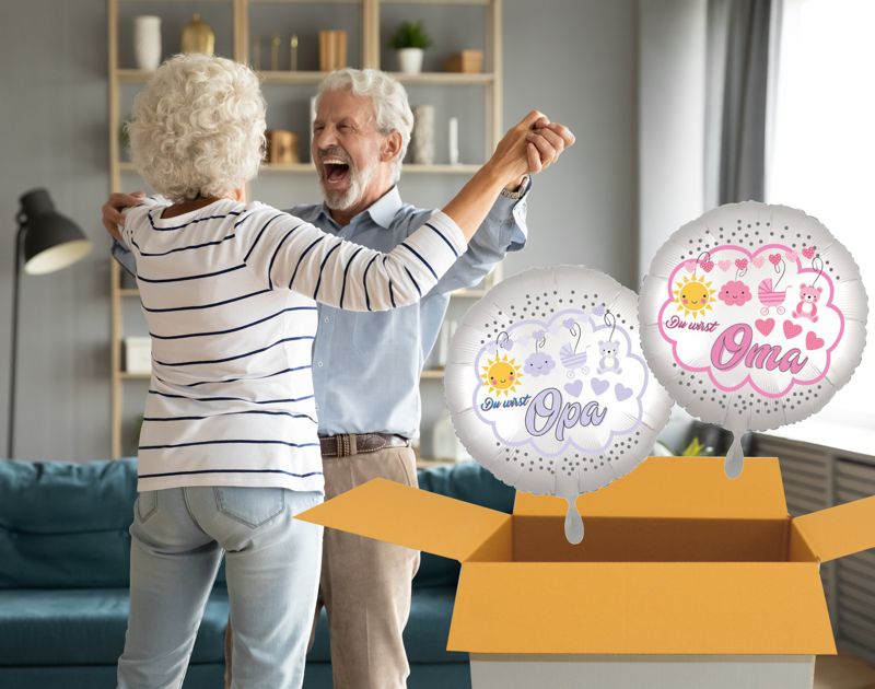 Freude für Oma und Opa: Du wirst Oma, du wirst Opa Luftballons