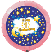 Geburtstagsballon aus Folie, Zahl 1