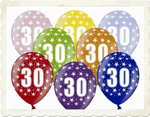 Geburtstagsballons Zahl 30