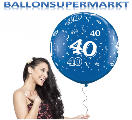 großer Luftballon Zahl 40 zum 40. Geburtstag