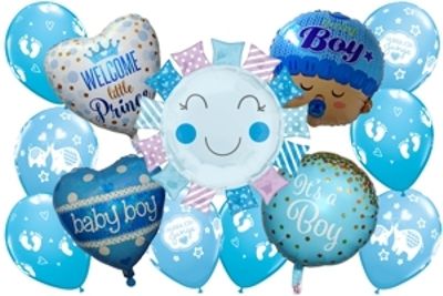 Luftballons zur Geburt eines Jungen