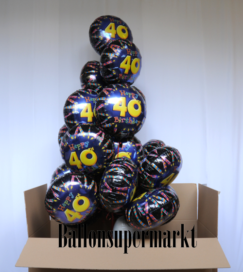 Luftballons zum 40. Geburtstag bestellen