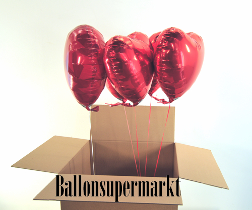rote herzluftballons mit helium bestellen