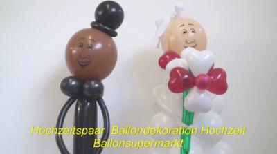 hochzeitspaar, ballondeko hochzeit vom ballonsupermarkt